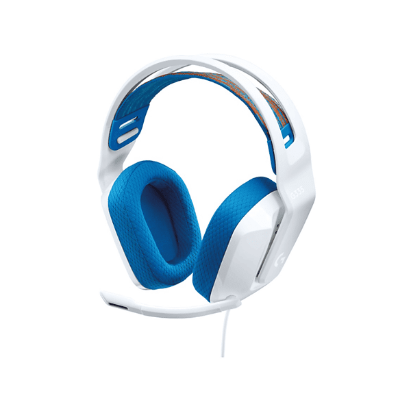 logitech g335 gaming headset cuffie pc, white