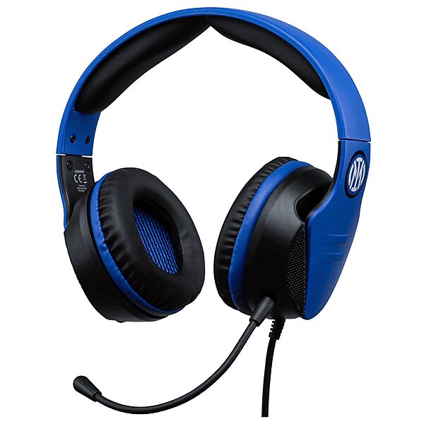 qubick headset inter 2.0 cuffie, nero/azzuro