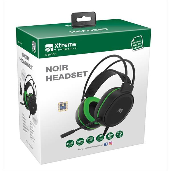 xtreme noir headset-nero/verde