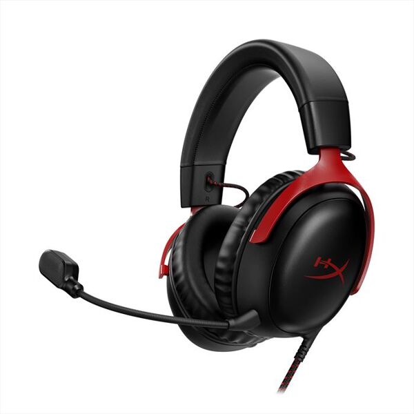 hyperx cuffie da gaming cloud iii-nero/rosso