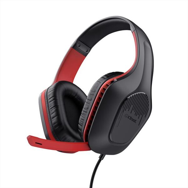 trust cuffia gamer gxt415s zirox headset switch-black/red