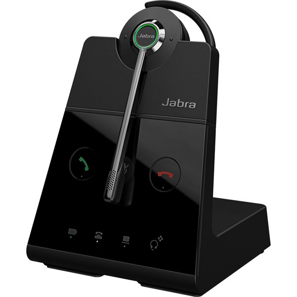 jabra 9555-553-111 cuffie bluetooth, wireless con microfono, antirumore, ideali per ufficio / call center, colore nero - engage 65 convertible