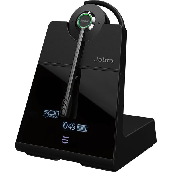 jabra 9555-583-111 cuffie bluetooth, wireless con microfono, antirumore, ideali per ufficio / call center, colore nero - engage 75 convertible