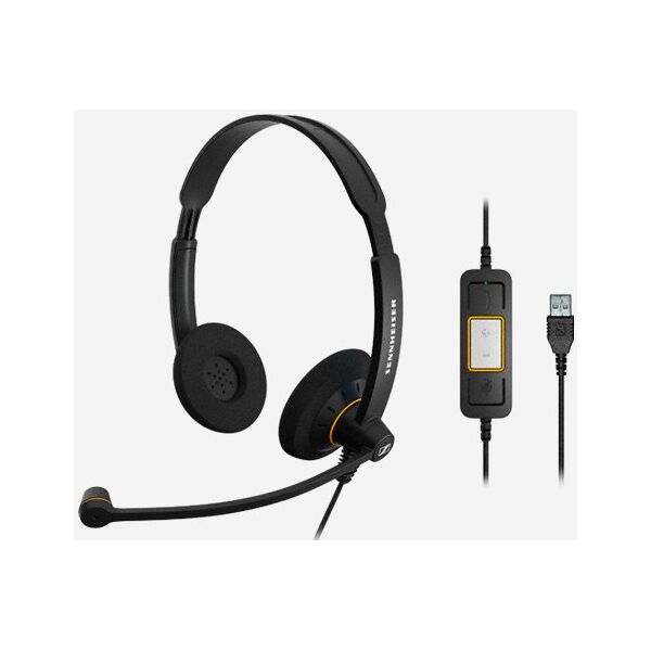 sennheiser sc60usbml cuffie con microfono per ufficio / call center colore nero - 504547 sc 60 usb ml