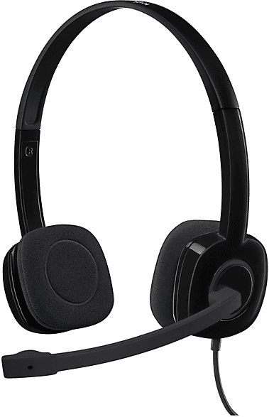 Logitech H151 HEADSET STEREO CUFFIE PC, nero