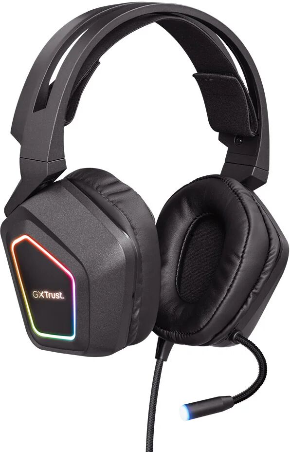 Trust GXT 450 Blizz RGB 7.1 Surround Auricolare Cablato A Padiglione Giocare USB tipo A Nero