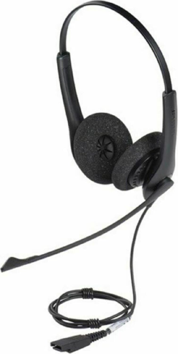 jabra 1519-0154 cuffie con filo, microfono, antirumore, ideali per ufficio / call center, colore nero - biz 1500 duo qd