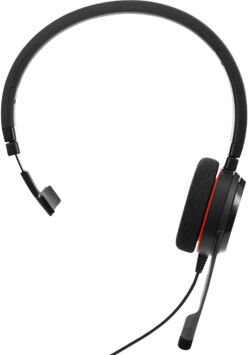 jabra 4993-823-109 cuffie con filo, microfono, antirumore, ideali per ufficio / call center, colore nero - evolve 20 ms mono