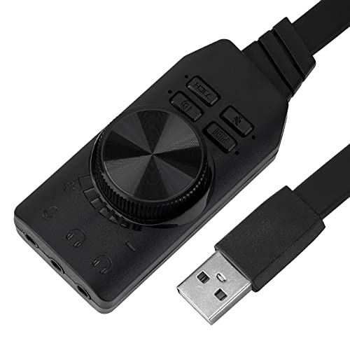 fasljkhf USB Geluidskaart Adapter 7.1 Kanaals 3.5mm Audio Interface Geluidskaart USB2.0 Microfoon Headset Computer Game Geluidskaart USB Geluidskaart