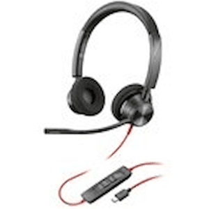 Poly Blackwire 3320 - Blackwire 3300 series - headset - på örat