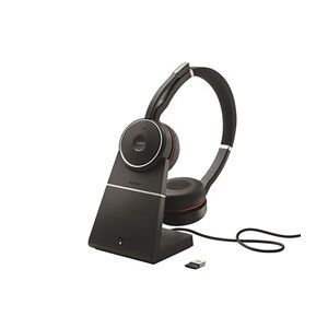 Jabra Evolve 75 SE UC Stereo Wireless Headset Link 380 USB-A + Stand