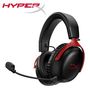 HyperX Cloud III Wireless – Gaming Headset for PC, PS5, PS4, up to 120-hour Battery, 2.4GHz Wireless, 53mm Angled Drivers,Durable Frame, Black/Red