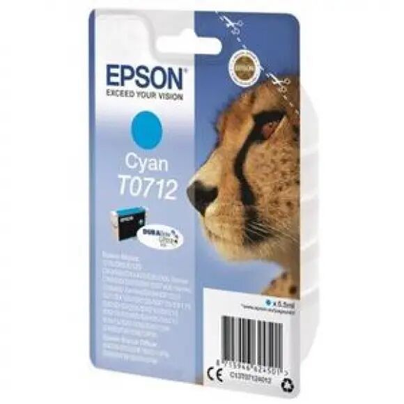 Epson Cartridge T0712 Cyaan Blauw