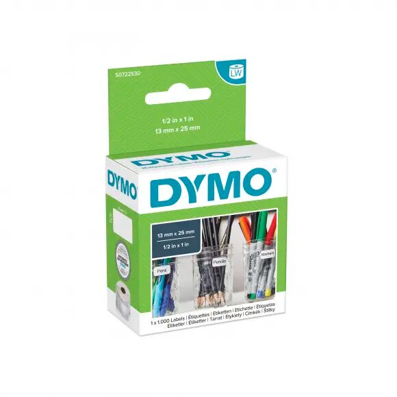 Dymo LW Multifunctionele Etiketten Niet-Permanent 25x13mm 1000 Stuks 11353
