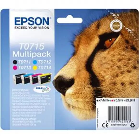 Epson Cartridge T0715 Zwart + Tricolor Meerdere