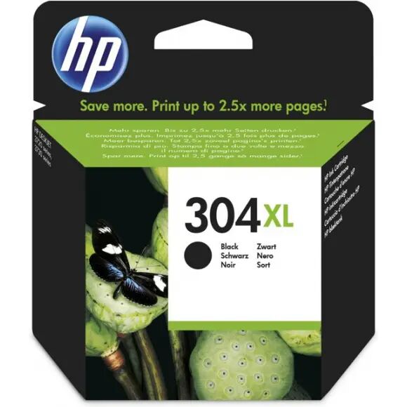 HP Cartridge 304XL Zwart Blister Zwart