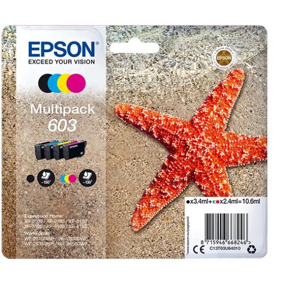 Epson Cartridge 603 Zwart + Tricolor Meerdere