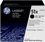 HP 51XD (Q7551XD) toner zwart hoge capaciteit dubbelpak (origineel)