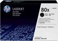 HP 80X (CF280XD) toner zwart hoge capaciteit dubbelpack (origineel)