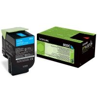 Lexmark 802C (80C20C0) toner cyaan lage capaciteit (origineel)