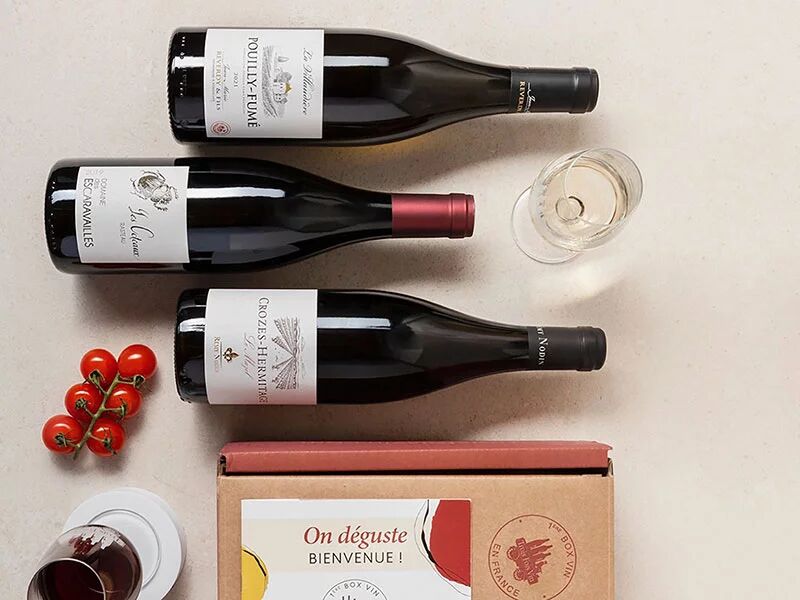 Abonnement de 6 mois : 3 grands vins par mois et livret de dégustation Coffret cadeau Smartbox