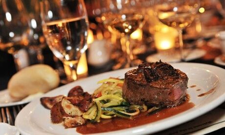 The Waggoners Striploin of Beef AA Rosette Meal for Up to Four with Sides and Glass of Wine at The Waggoners