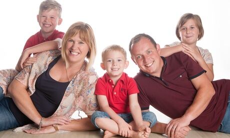 Delamotte Studio Family Photoshoot With Four Prints or Framed Image at De La Motte Photography