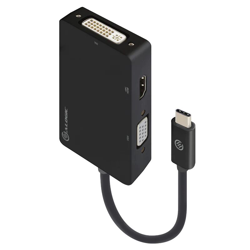 Alogic 3 In 1 Usb C To Hdmi Dvi Vga Adapter Male To 3 Female