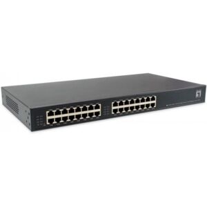 LevelOne POH-1620 - 16-Port High Power PoE Midspan Hub, Budget: 400W, up to 30W per port