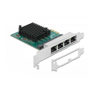 Delock - 89025 - Netzwerkkarte, pci Express, Gigabit Ethernet, 4x RJ45 (89025)