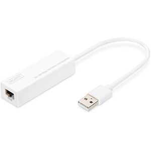 Digitus Netzwerk-Adapter über USB 2.0 Fast-Ethernet 100 MBit/s RJ45 Zusätzlicher LAN-Anschluss über USB-A Stecker