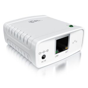 CSL LAN Printserver Druckerserver - Fast Ethernet - USB2.0 High Speed - LRP Print Server für Windows - Netzwerk USB zu RJ45 - DHCP fähig, TCP/IP