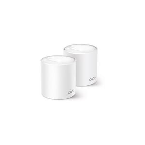 TP-Link Deco X50 (2-pack), Hvid, Intern, CE: <20 dBm (2.4 GHz) <23 dBm (5 GHz) FCC: <30 dBm (2.4 GHz) <30 dBm (5 GHz), 0 - 40 °C, -40 - 70 °C, 10 - 9