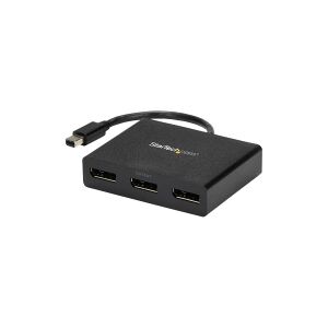 StarTech.com 3-Port Multi Monitor Adapter, Mini DisplayPort 1.2 to 3x DisplayPort MST Hub, Triple 1080p or Dual 4K 30Hz, mDP to DP MST Video Splitter for Extended Desktop on Windows PCs - Multi Stream Transport (MSTMDP123DP) - Videosplitter - 3 x DisplayP