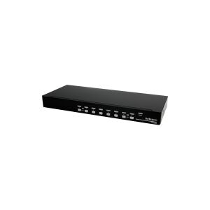 StarTech.com 8 Port 1U Rackmount DVI USB KVM Switch - USB DVI KVM Switch - DVI KVM Switch - USB KVM Switch (SV831DVIU) - KVM switch - 8 x KVM port(s) - 1 lokalbruger - monterbar på stativ - for P/N: RK12OD2, RK2537BKM, RK3236BKF, RK4236BKB, RK4242BK24, RK