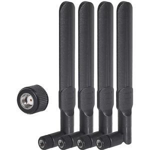 4 stk. Dual Band Wifi-antenne 2,4 GHz 5 GHz 5,8 GHz 8dBi Mimo Rp-sma Han-antenne til Wifi-router Wirele Black