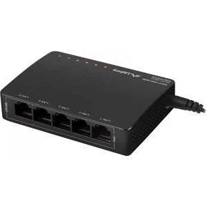 Lanberg Nätverksswitch 5-Portar 1000 Mbps (Poe Extender, 30w/port, Max 60w)