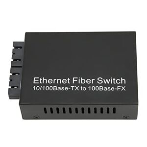 Elprico Gigabit Single Mode SC Fiber to Ethernet Media Converter,Tx1310nm 100Mbps SC Dual Fiber Single Mode Optic Transceiver Up to 25km RJ45 Port