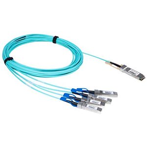 TRANSUTON 100G QSFP28 to SFP28 Breakout Active Optical Cable for Arista AOC-Q-4S-100G-1M 100GBASE QSFP28 to 4x25G SFP28 Breakout AOC Cable 100 Gigabit Fiber Optic Active Cables (1M/3.3ft)