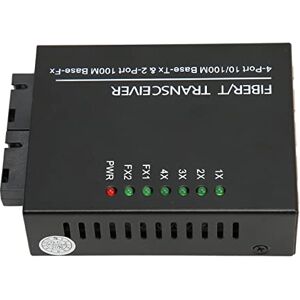 AMONIDA Ethernet Fiber Transceiver, Plug and Play Compact Modular Design Fiber Transceiver for Home (UK Plug)