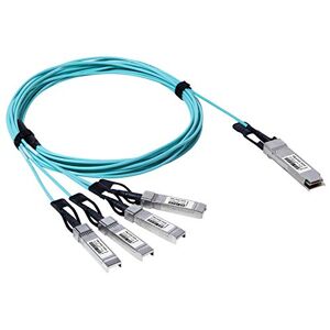 TRANSUTON 40G QSFP+ to 4xSFP+ Breakout Active Optical Cable Compatible with Cisco QSFP-4x10G SFP+ Breakout-AOC15M 40GBASE QSFP+ 4x10G SFP+ AOC Cable Big Data Storage for Data Centers (15M/49ft)