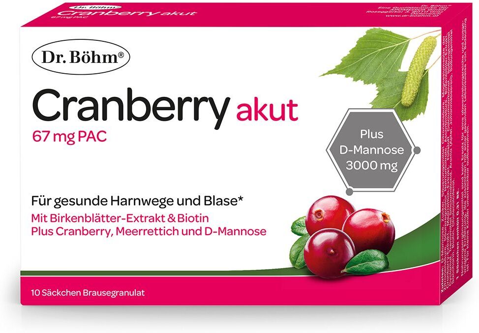 Dr. Böhm Cranberry akut 67 mg PAC 10 St Beutel