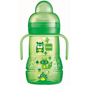 MAM Trainer+ Trinklernflasche mit Griffen, tropffreiem Sauger & Trinkschnabel 220ml grün, ab 4 Monate 1 ct