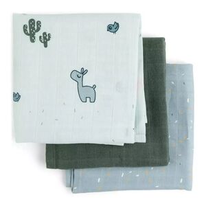 Done By Deer - Burp Cloth 3-Pack Go, One Size, Blau