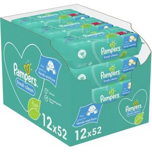 Pampers - Fresh Clean Feuchttücher, 12 X 52 Pcs., Feuchte Tücher Clean, 12x52stk