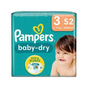 Pampers - Baby-Dry Grösse 3, Sparpack, Baby Dry Gr.3 Midi 6-10kg 52stk