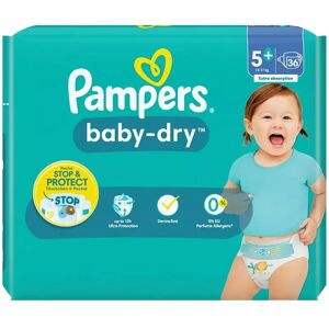 Pampers - Baby Dry Grösse 5+, Gr.5+ Junior Plus 12-17kg Sparpack, 36stk