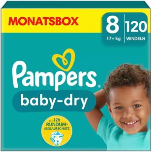 Pampers - Baby Dry Grösse 8, Monatsbox, 120stück