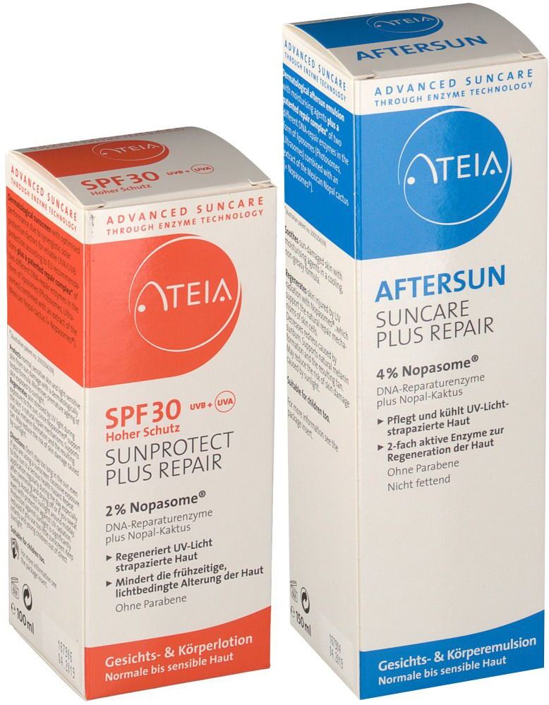 KWIZDA KOSMETIK GMBH Ateia® Aftersun Suncare Plus Repair 150 ml + Ateia® SPF 30 Sunprotext Plus Repair 100 ml