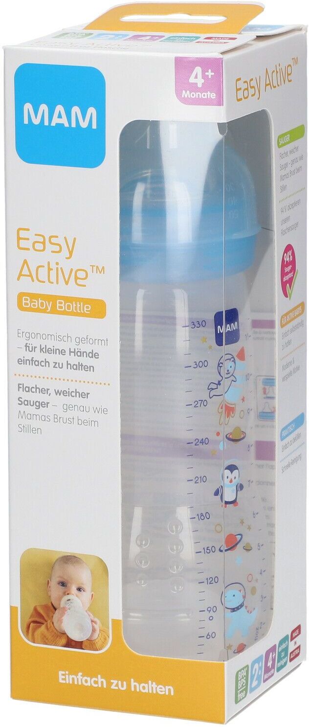 VAN DOMMELEN BEHEER MAM Easy Active™ Baby Bottle Pattern 330 ml Babyflasche ab 4 Monate